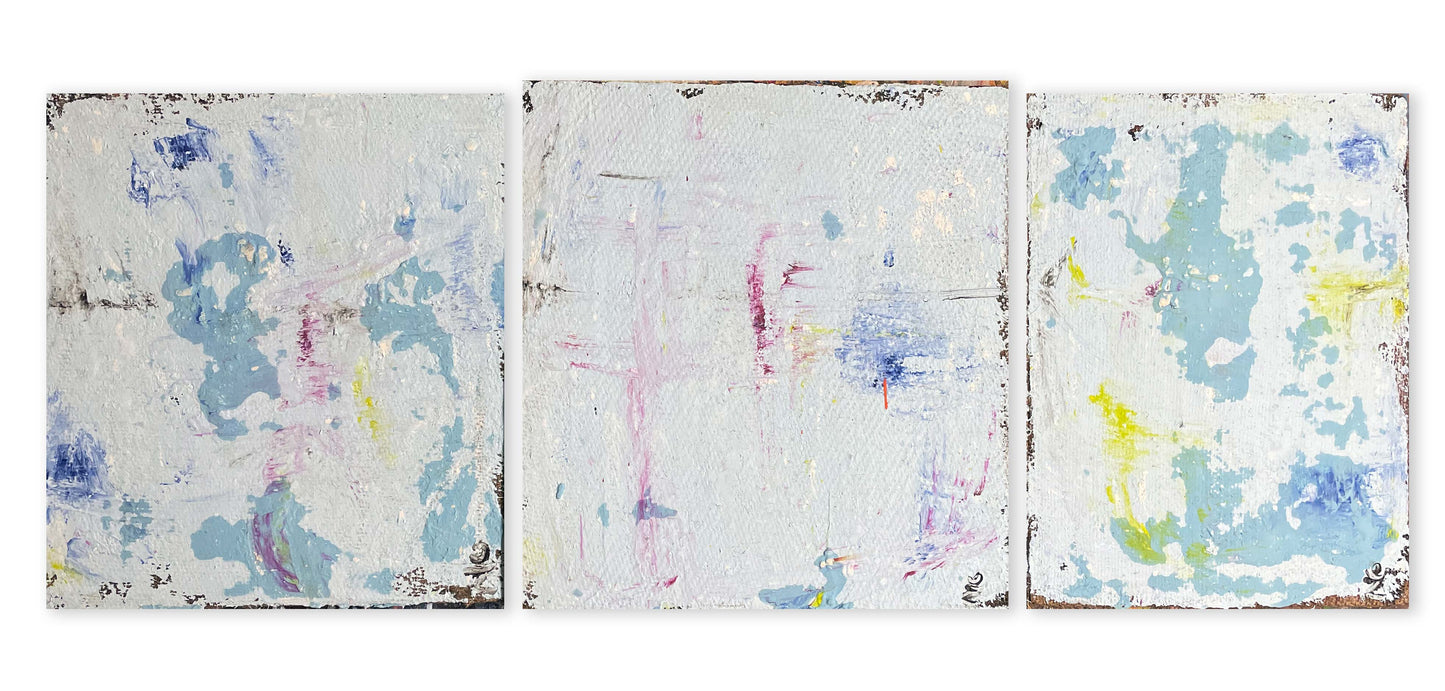 Painting on Raw Canvas AB#321 “Sunset Stop”