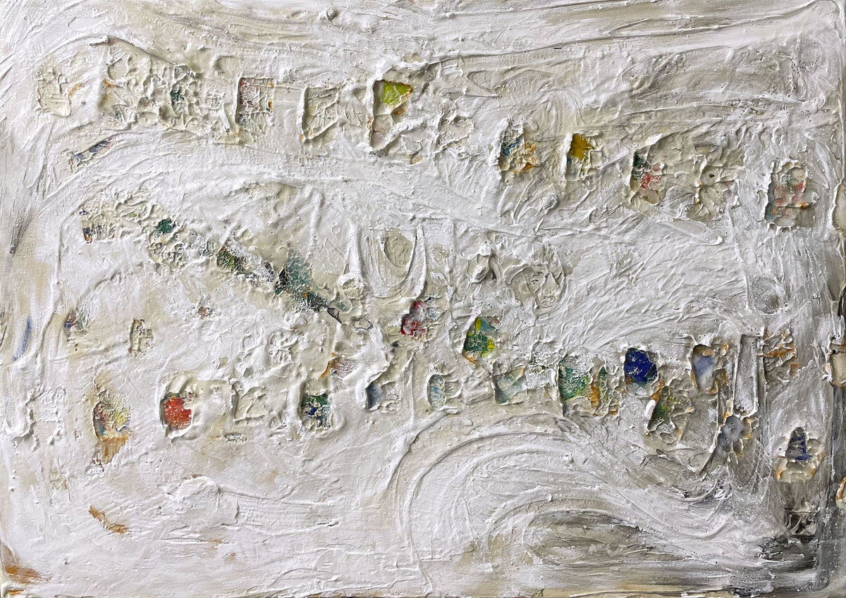 Dettaglio del dipinto "WH#44 Aprile" di Mattia Paoli, NOJ Culture Gallery