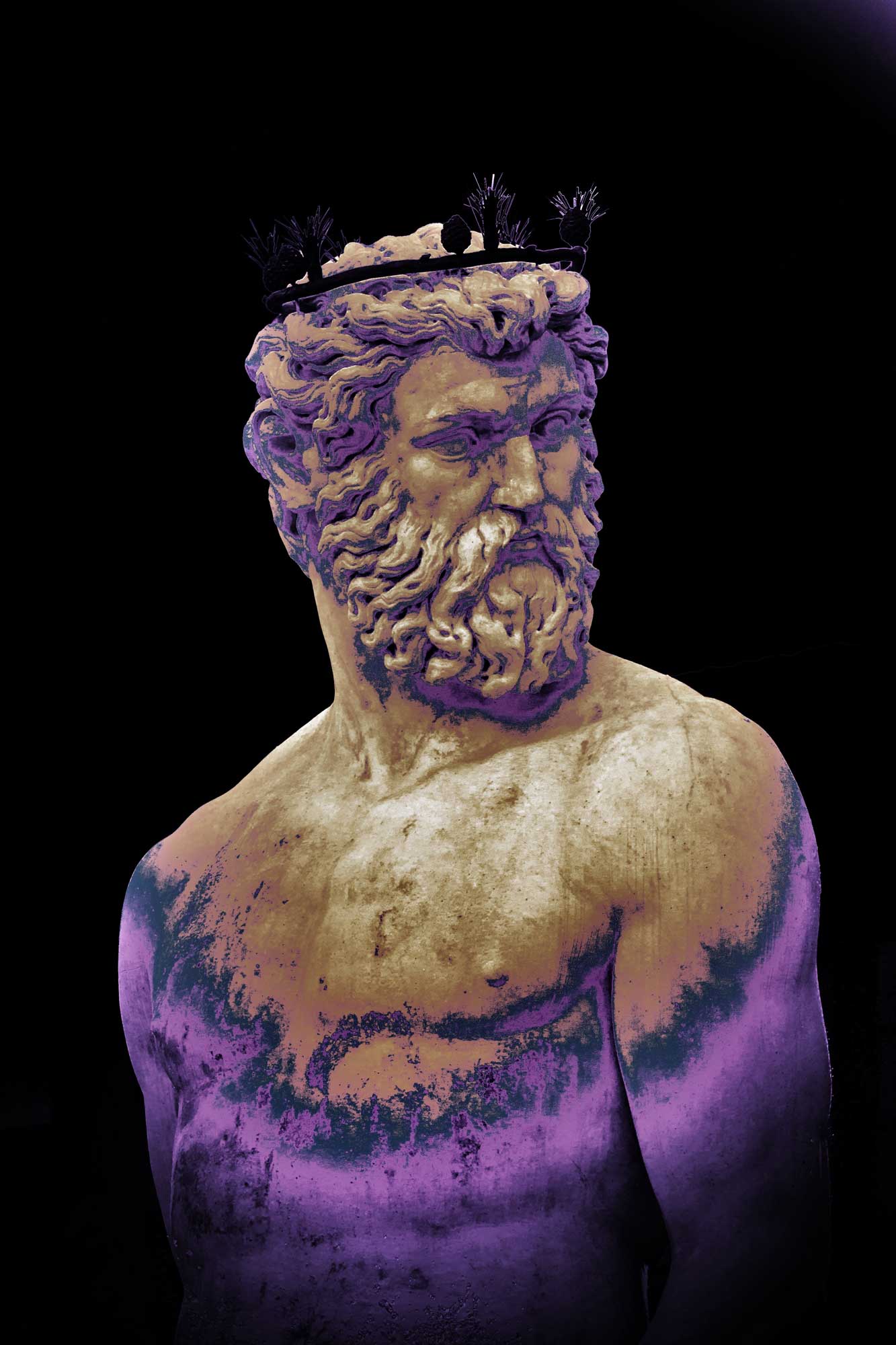 Dettaglio dell'opera fotografica "Nettuno" di Mattia Paoli, NOJ Culture Gallery
