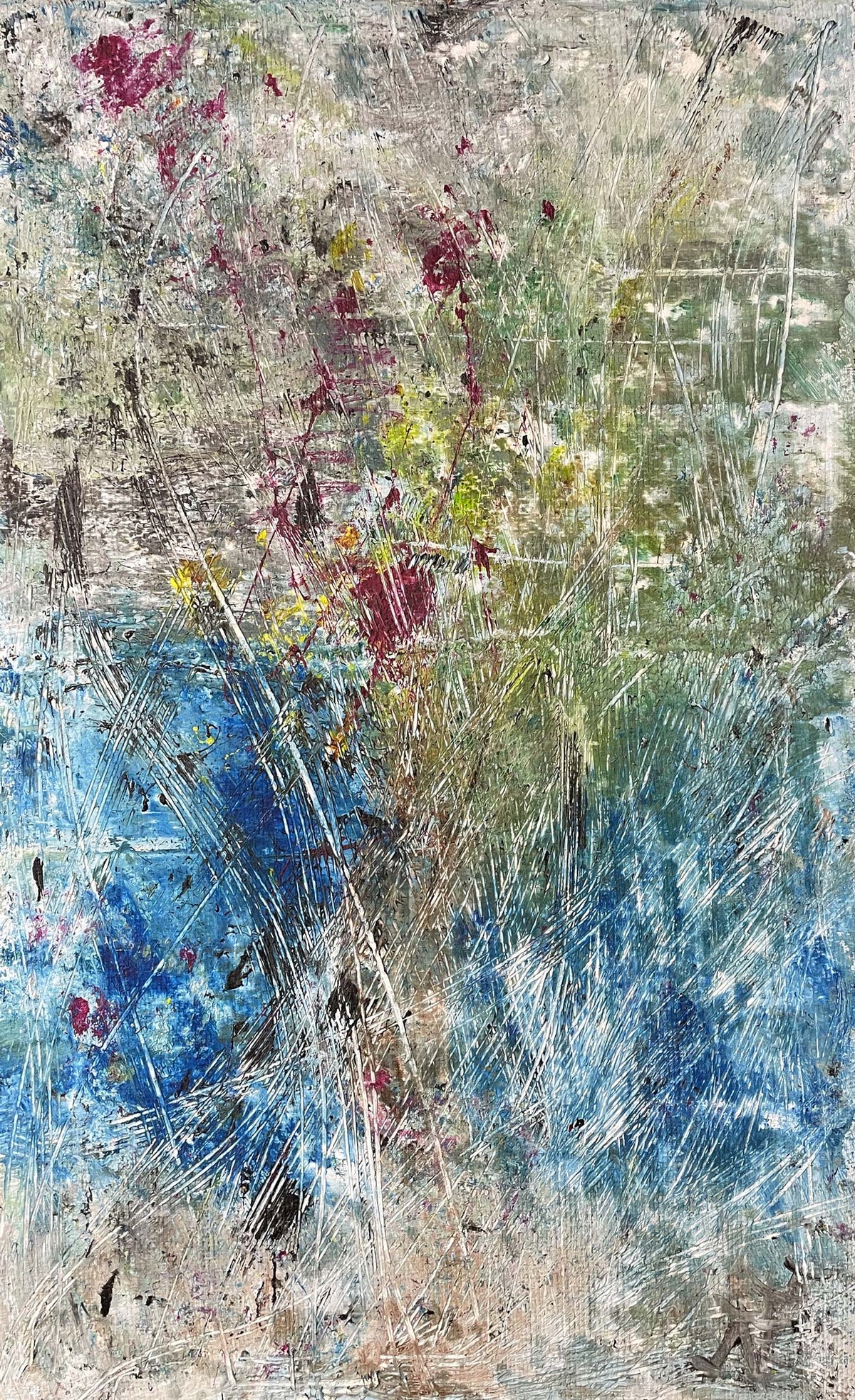 Dettaglio del dipinto "Last Summer" di Mattia Paoli, NOJ Culture Gallery