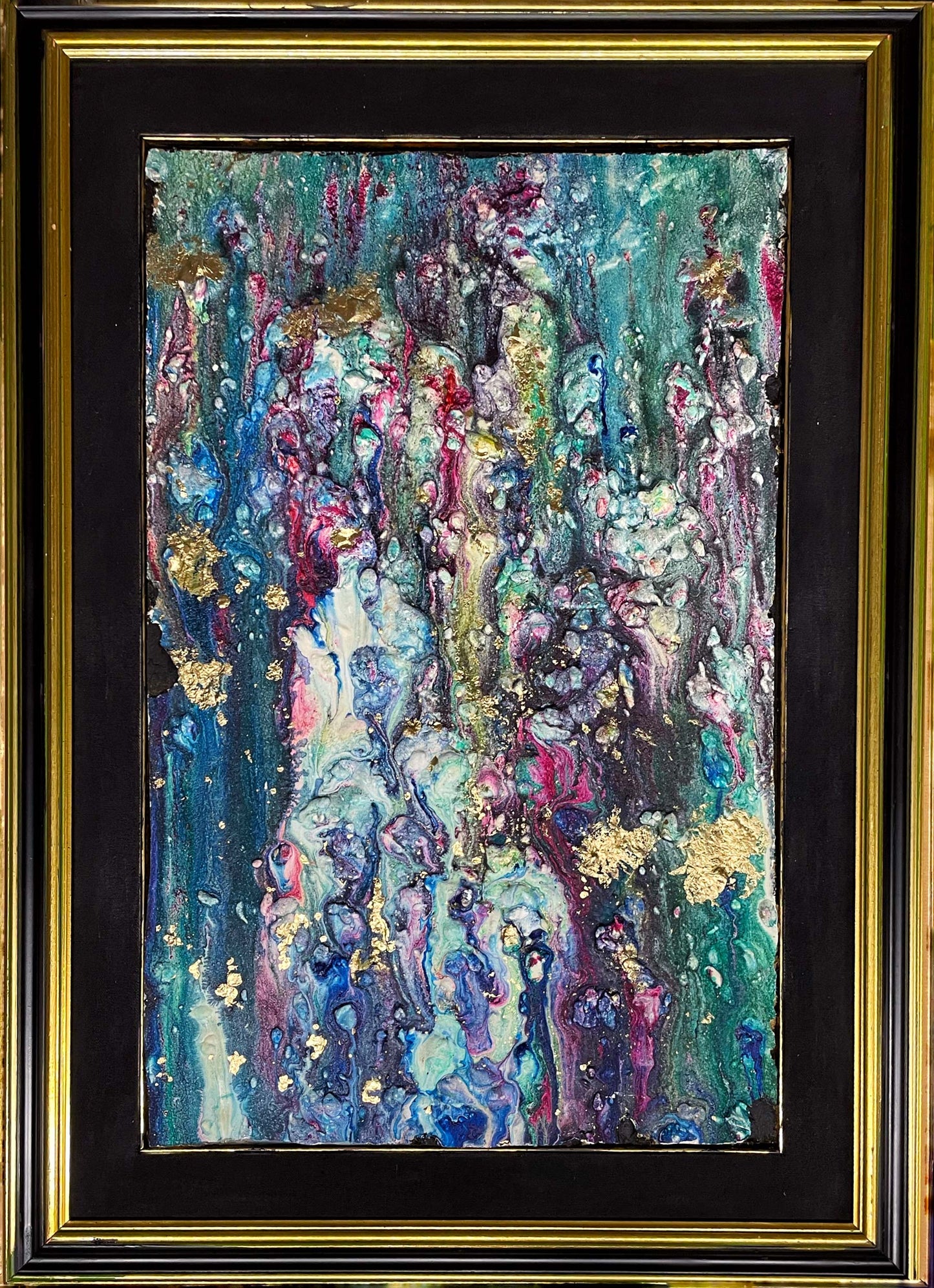 Dettaglio del dipinto "October" di Mattia Paoli, opera originale NOJ Culture Gallery