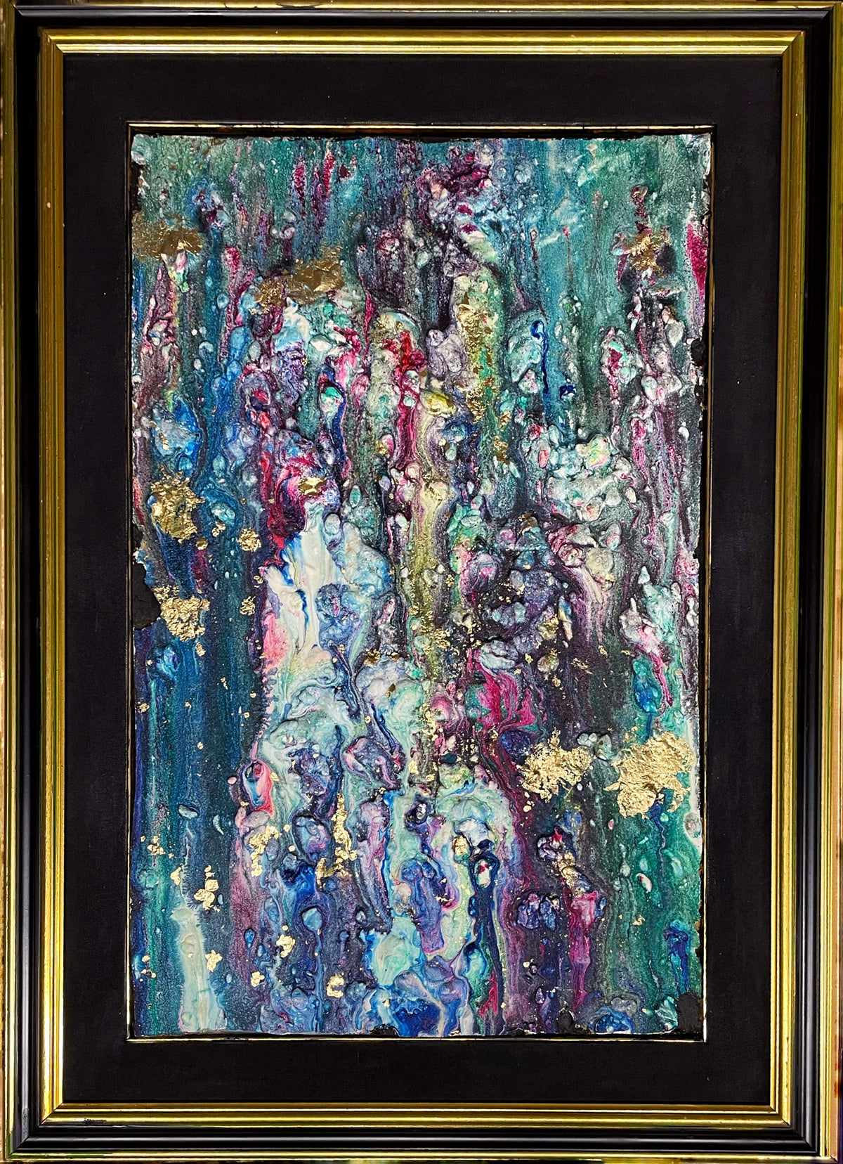 Dettaglio del dipinto "October" di Mattia Paoli, opera originale NOJ Culture Gallery